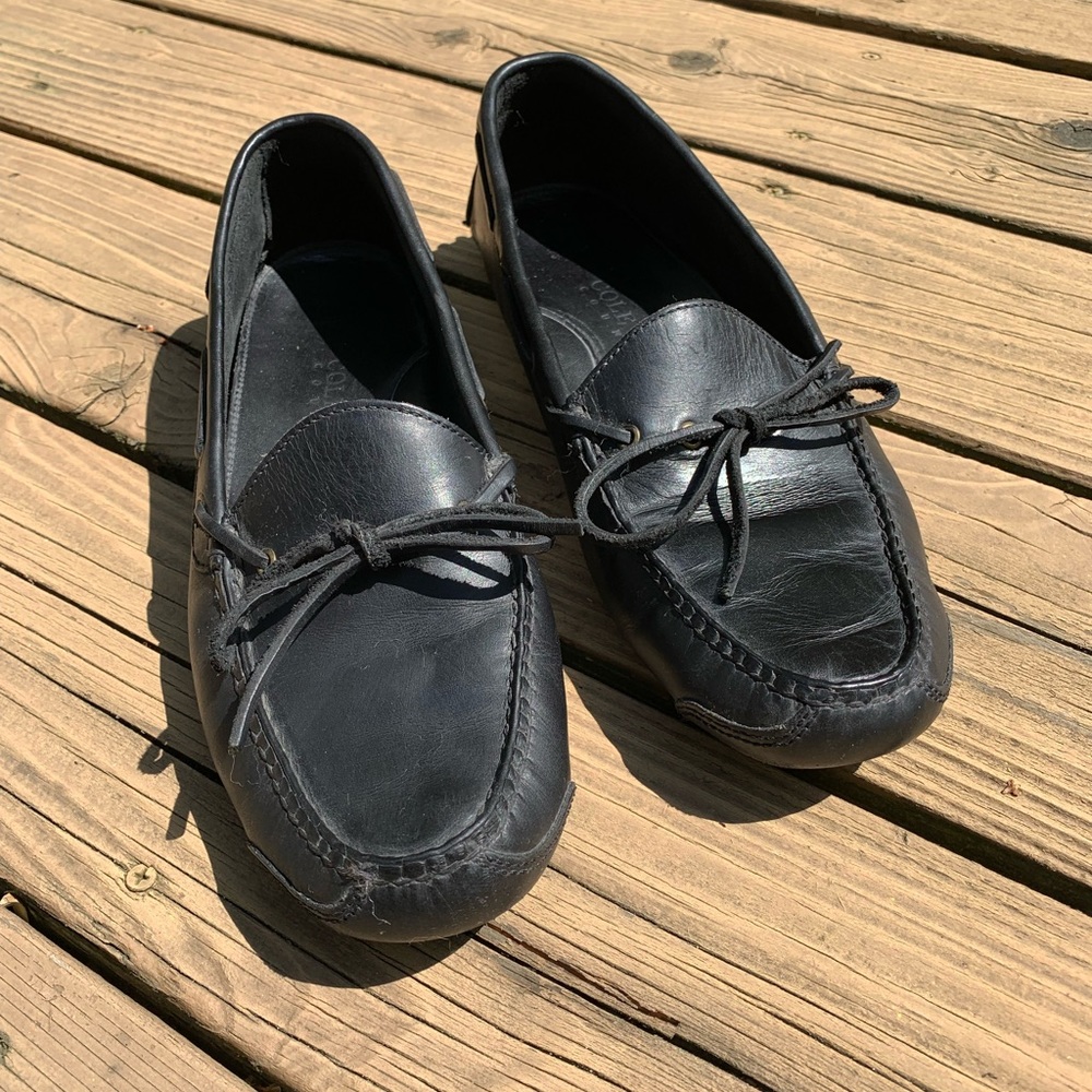 Black Cole Haan driver moccasin